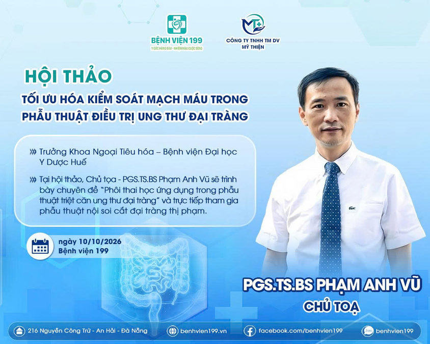 Hội thảo “Tối ưu hóa kiểm soát mạch máu trong phẫu thuật điều trị ung thư đại tràng” với sự tham gia Chủ tọa của PGS.TS.BS Phạm Anh Vũ