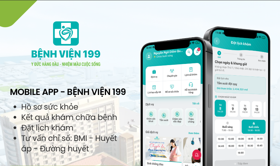Bệnh viện 199 — Ứng dụng chăm sóc sức khỏe cho người dân Đà Nẵng: Đặt lịch khám, xem kết quả, theo dõi sức khỏe chỉ với một chạm