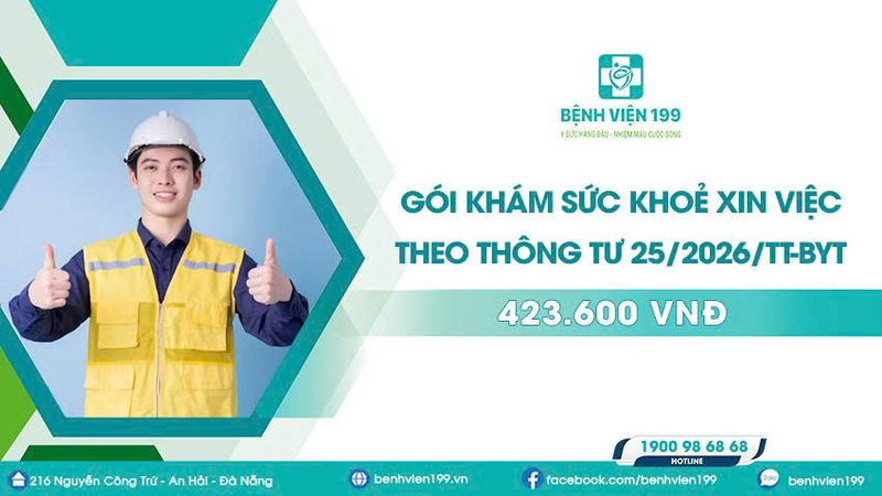 Gói khám sức khỏe xin việc theo Thông tư 25/2026/TT-BYT